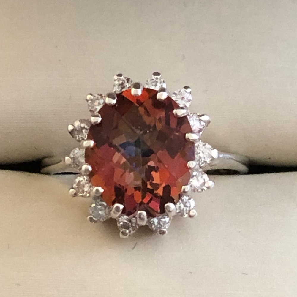 NWOT Sterling Silver Twilight Fire Topaz Ring